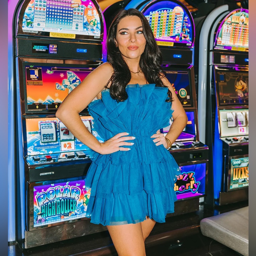 BUDDY LOVE: Powder Puff Strapless Tulle Mini Dress NWT